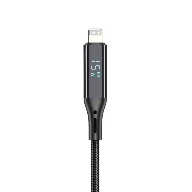 WiWU WI-C020 Thor 100W Display Fast Charging Cable 120CM Space Gray (Type C-C And Lightning) — photo 2