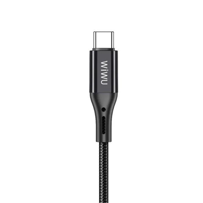 WiWU WI-C020 Thor 100W Display Fast Charging Cable 120CM Space Gray (Type C-C And Lightning) — photo 4