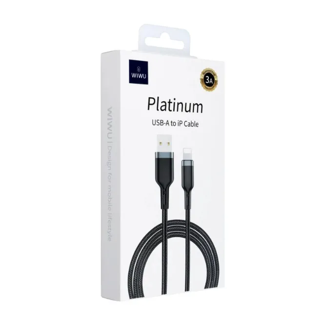 WiWU WI-C019 Platinum Cable 120cm Black (USB To Type-C/ Lightning / Micro ) — photo 6