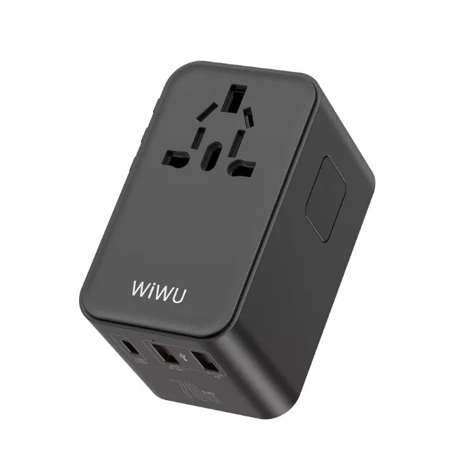 WiWU WI-UA004 70w Gan Universal Plug Adapter Black — photo 5
