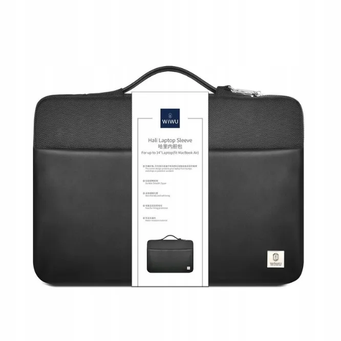 WiWU Hali Sleeve Waterproof Laptop Bag 14″ – Black — photo 4