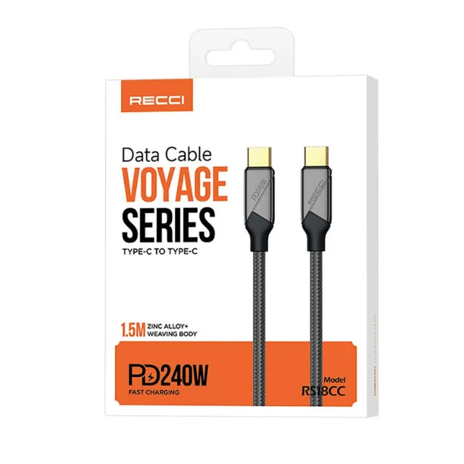 Recci RS18CC Voyage Series Type-C to Type-C 240W Fast Charging Cable 1.5M — photo 3