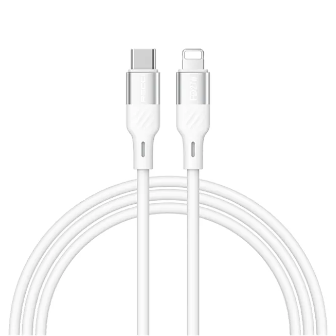 Recci RS22CL PD 27W Type-C to Lightning Fast Charging Cable 1.5M White