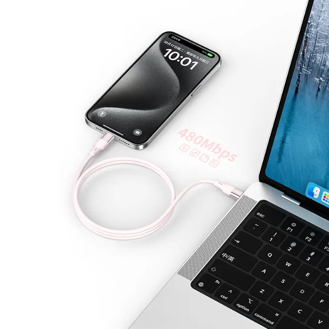 Recci RS22CL PD 27W Type-C to Lightning Fast Charging Cable 1.5M White — photo 3