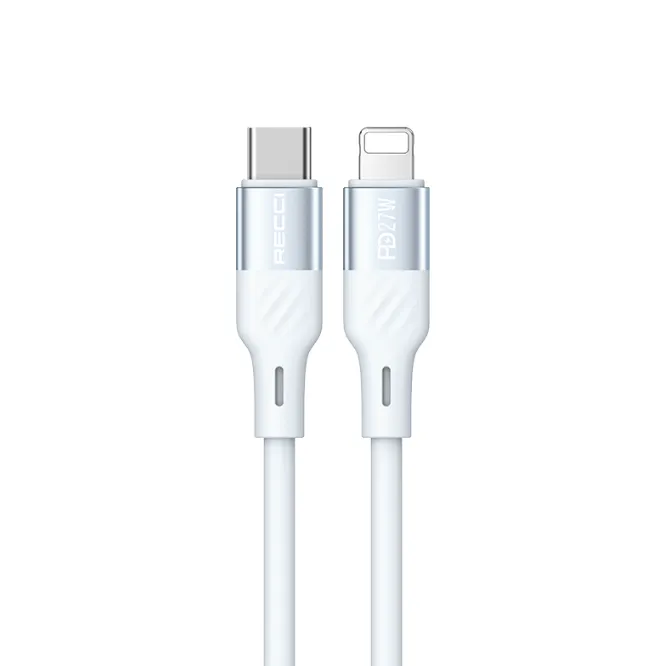 Recci RS22CL PD 27W Type-C to Lightning Fast Charging Cable 1.5M White — photo 2