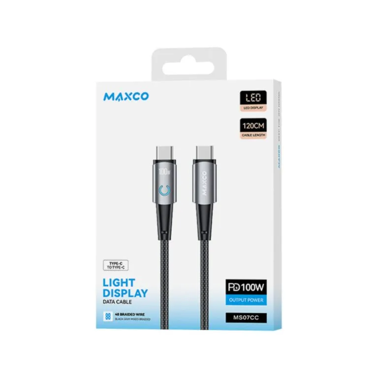 Maxco MS07CC Type-C To Type-C PD 100w Light Display 120cm Cable — photo 3
