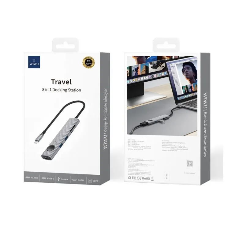 WiWU WI-HB001 Traveling Series 8 In 1 Docking Station — photo 4