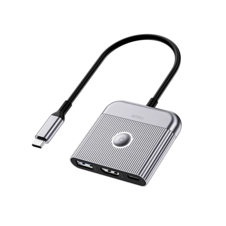 WiWU WI-HB002 Travelling 3 In 1 USB-C Hub Gray