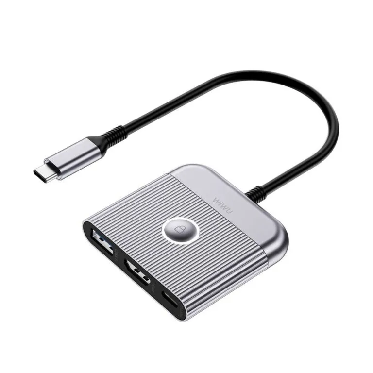 WiWU WI-HB002 Travelling 3 In 1 USB-C Hub Gray — photo 2