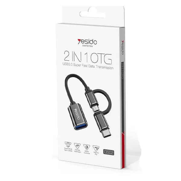 Yesido GS02 2-in-1 OTG Adapter Cable — photo 3