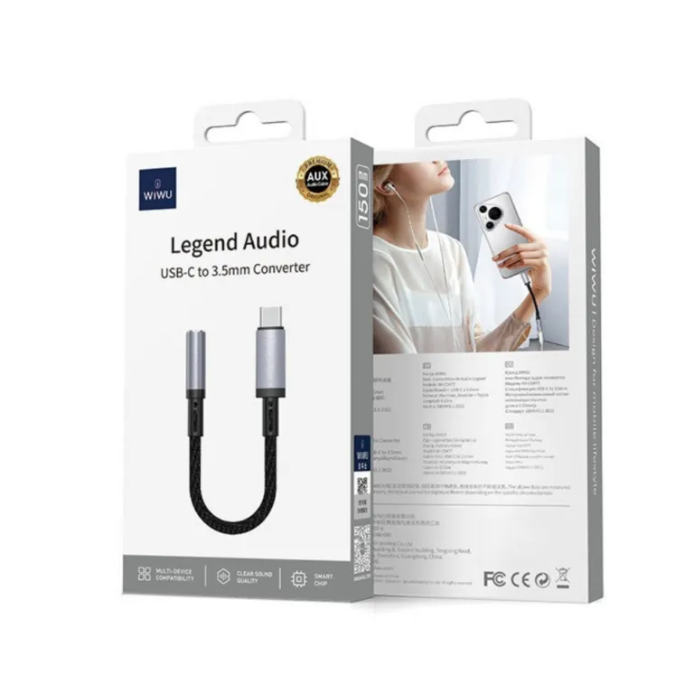 WiWU Wi-C047L Legend Series Lightning To 3.5mm Aux Converter Audio Adapter — photo 4