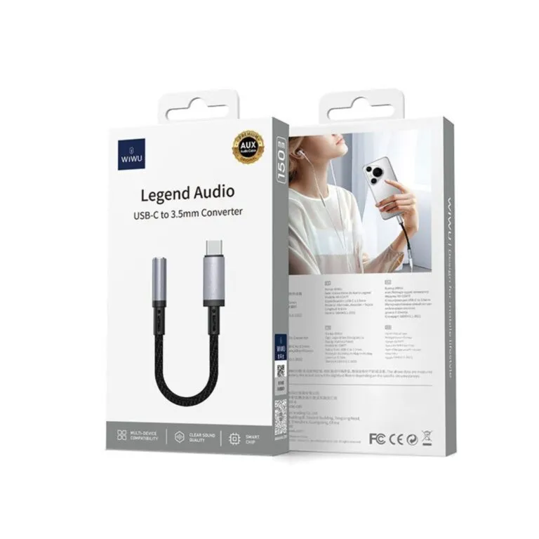 WiWU Wi-C047T Legend Series Type-C To 3.5mm Aux Converter Audio Adapter — photo 4