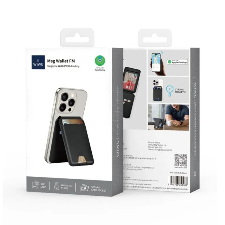 WiWU Mag Wallet FM MW-005 Slim & Magnetic – Black — photo 8
