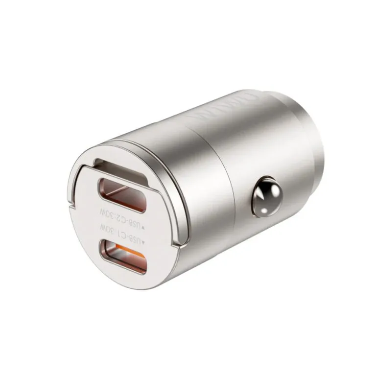 WiWU WI-QC029 Nano Dual C 30W Fast Car Charger Compact & Powerful – Titanium — photo 4