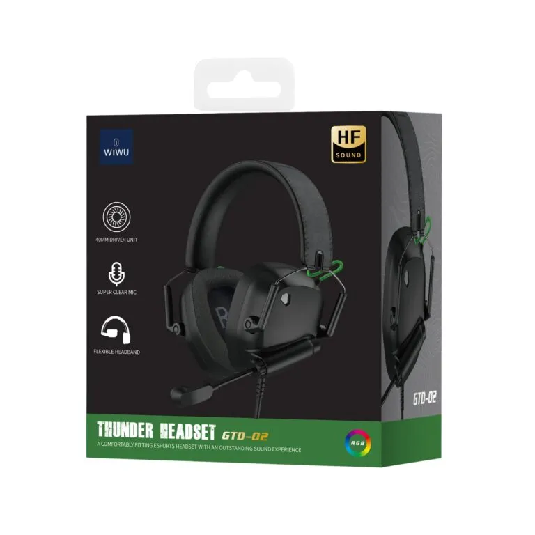 WiWU GTD-02 3.5+USB Thunder Gaming Heaset Black — photo 7