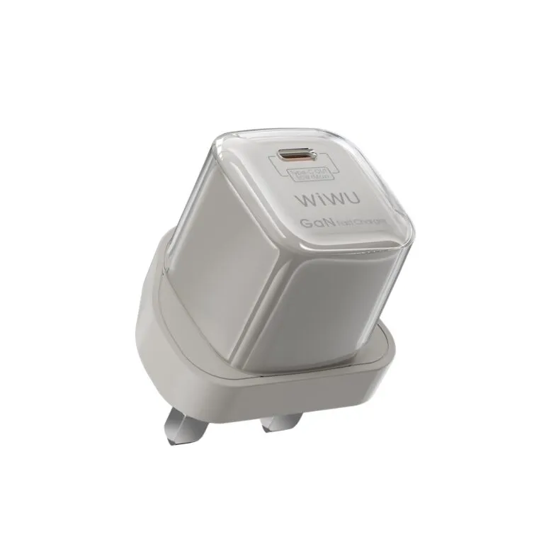 WiWU Wi-U016 Jello 20w Type-C to Type-C PD Gan Fast Charger Titanium — photo 2