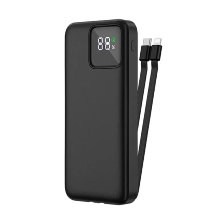 WiWU JC-22 22.5w 20000mAH LED Display Built In Cable Powerbank Black