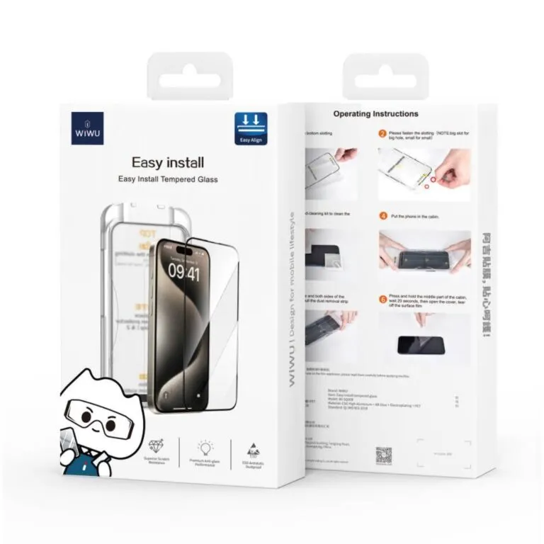 WiWU Wi-SQ008 Easy Install Tempered Glass For iPhone 13 & 14 — photo 5