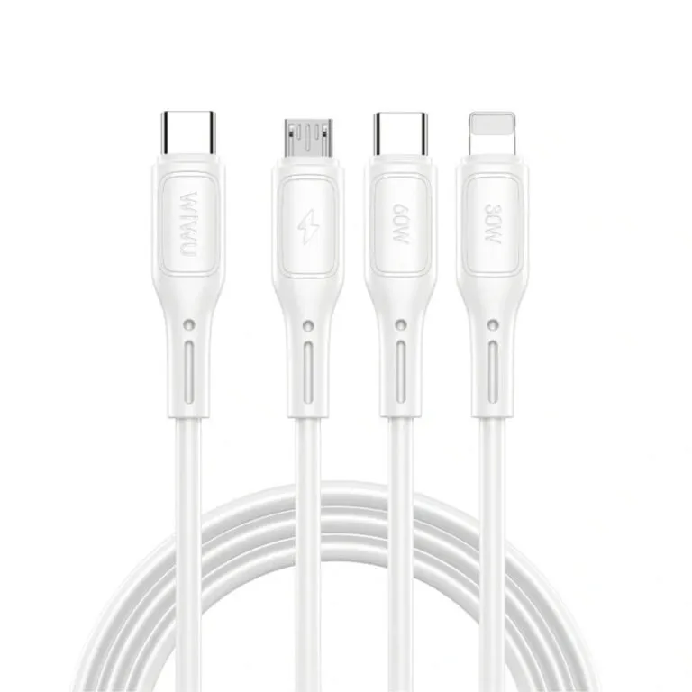 WiWU Starlink Wi-C046E 3in1 USB to USB-C, Micro USB, Lightning 3.1A 1.2m Cable — photo 2