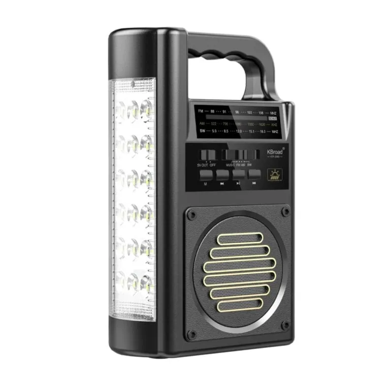 Other / Generic KTF-2063 Flashlight Bluetooth Speaker Radio 3″ Solar Powered