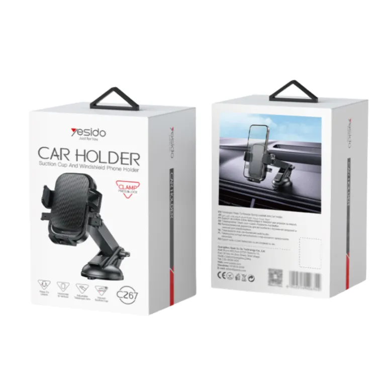 Yesido C267 Suction Press Car Phone Mount Dashboard Phone Holder — photo 4