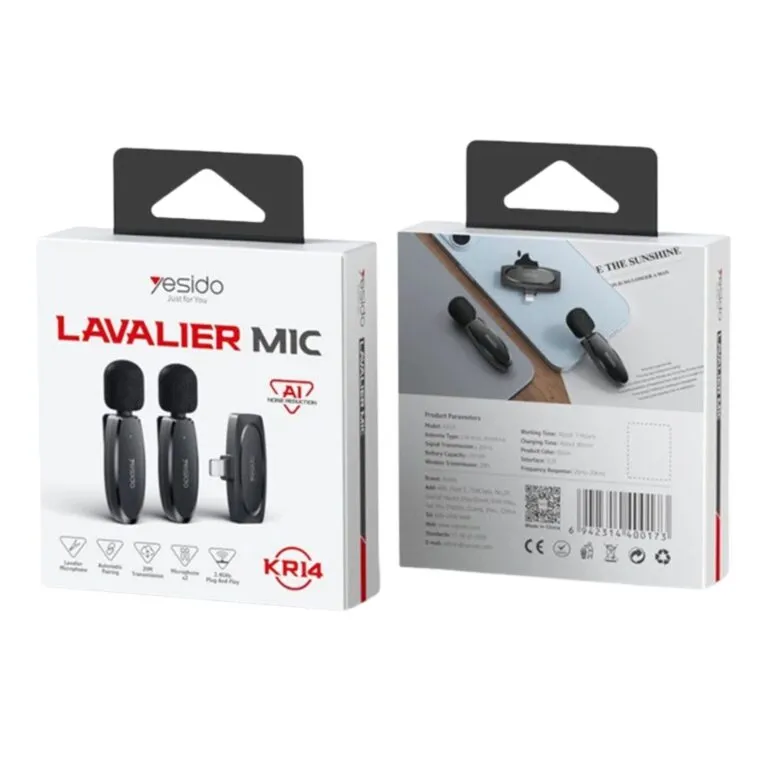 Yesido KR14 Dual Transmitter Wireless Lavalier Microphone — photo 3