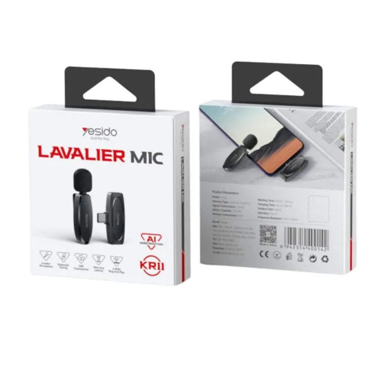 Yesido KR11 Wireless Type-C Lavalier Microphone — photo 3