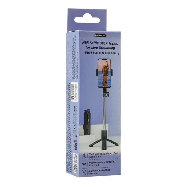 Remax P16 Selfie Stick Tripod For Live Streaming Black — photo 5