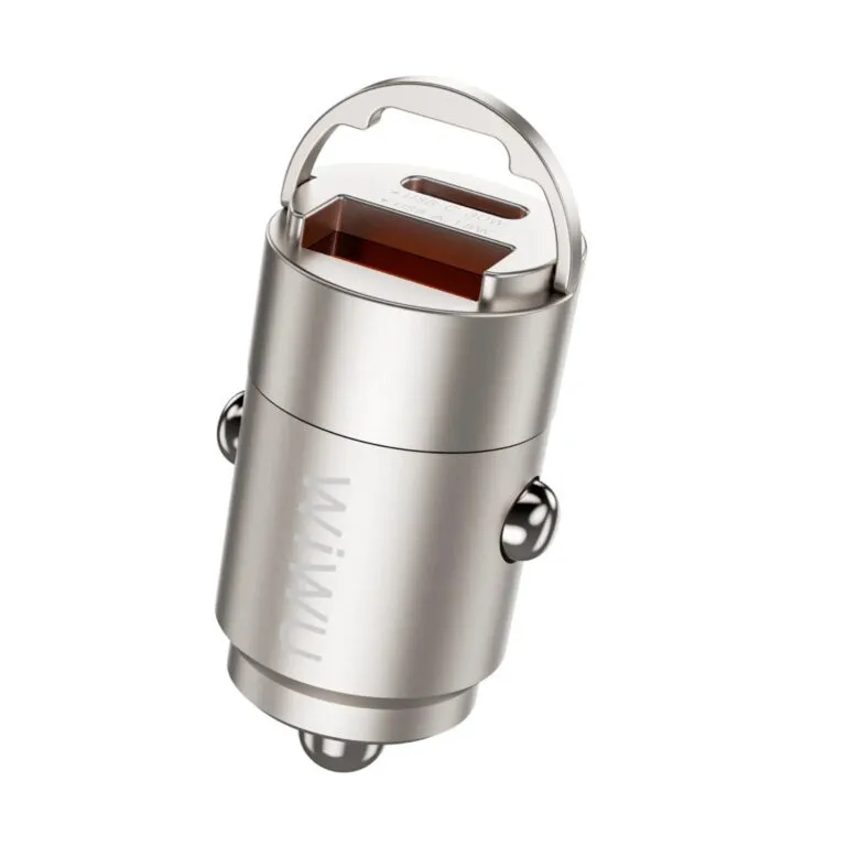 WiWU WI-QC028 Nano 30W Fast Car Charger Titanium
