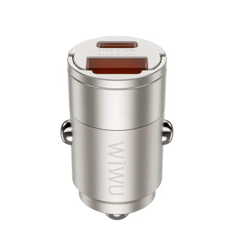 WiWU WI-QC028 Nano 30W Fast Car Charger Titanium — photo 3