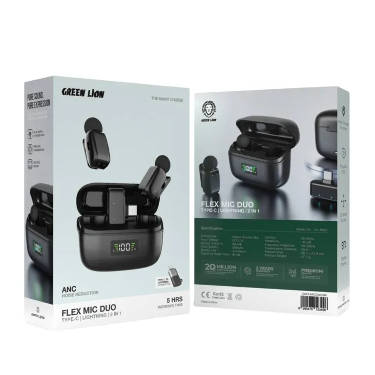 Green Lion Wireless 2 In 1 Flex Mic Duo Type-C and lightning Microphone — photo 3