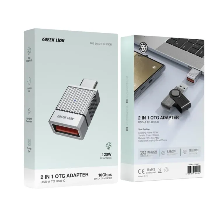 Green Lion USB-A To USB-C 2 In 1 OTG Adapter — photo 3