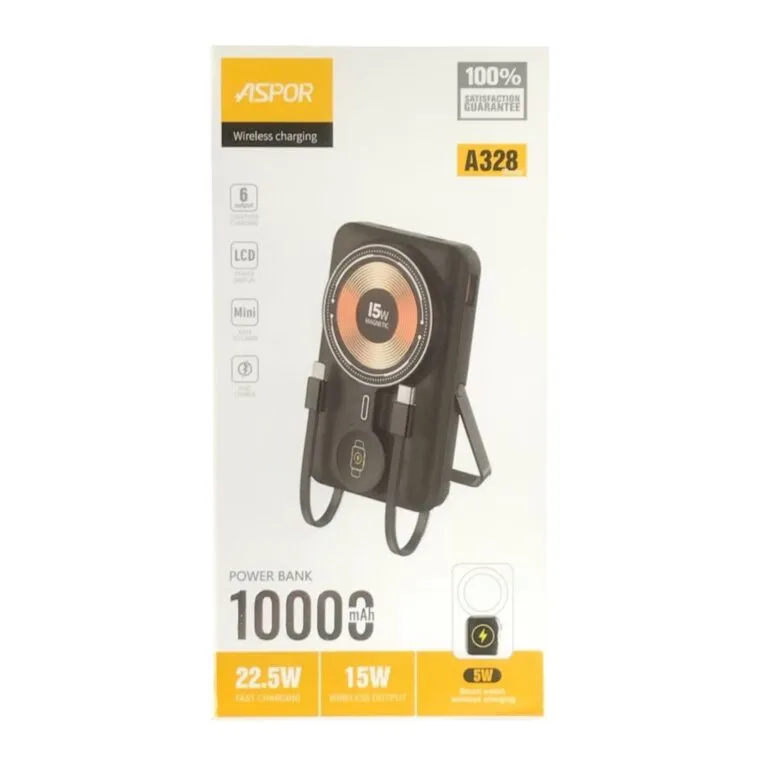 Aspor A328 22.5W 10000mAH Magnetic Wireless Powerbank — photo 4