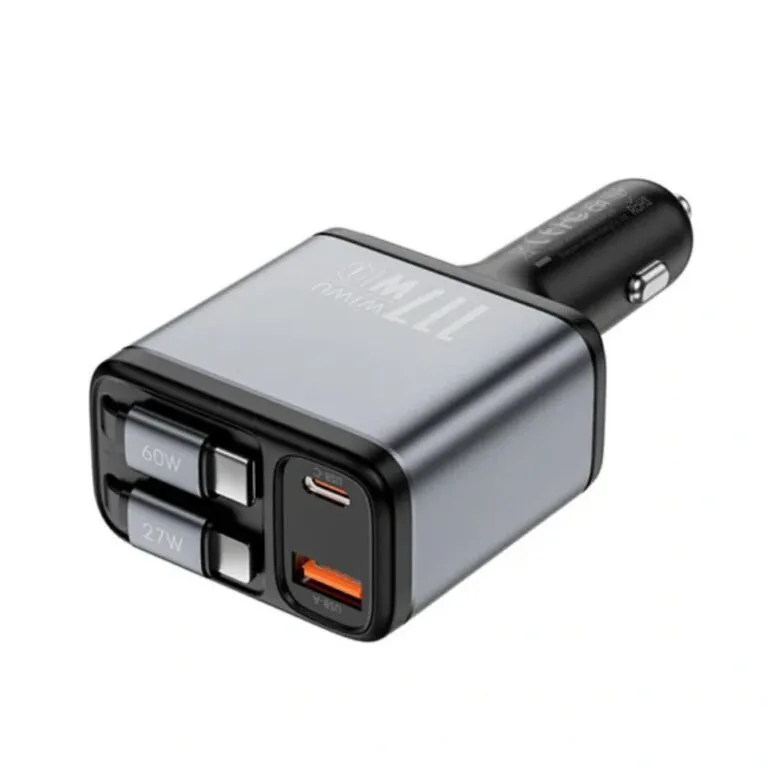 WiWU WI-QC027 117W Exeed A+2C+l USB-A, USB-C And Lightning Fast Car Charger Tarnish — photo 3