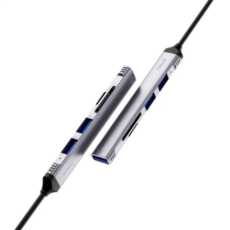 WiWU Wi-HB003 Zolo Series Type-C USB-A 5in1 Hub with USB3.0 + USB2.0 + SD/TF Connection — photo 2