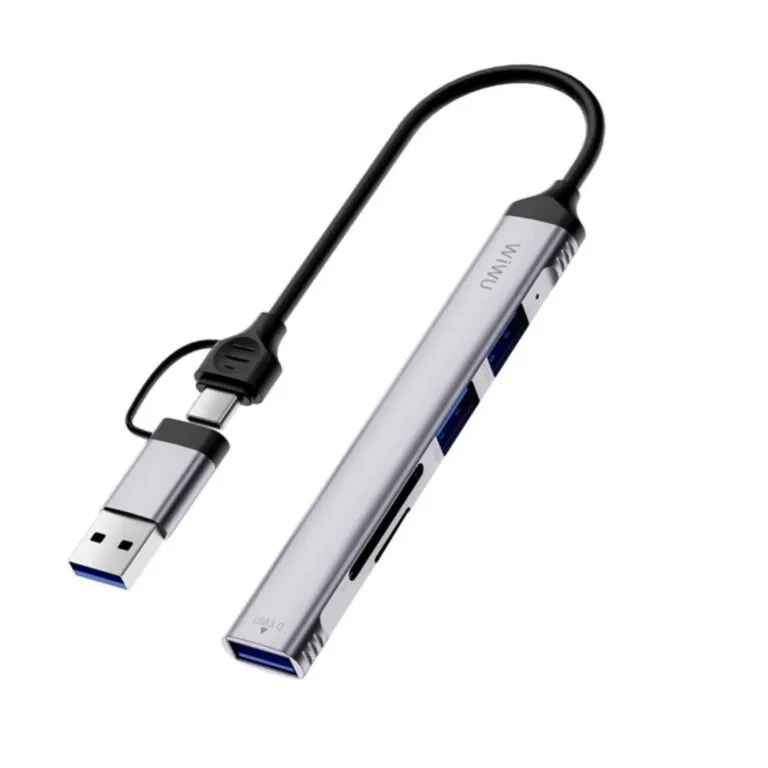 WiWU Wi-HB003 Zolo Series Type-C USB-A 5in1 Hub with USB3.0 + USB2.0 + SD/TF Connection
