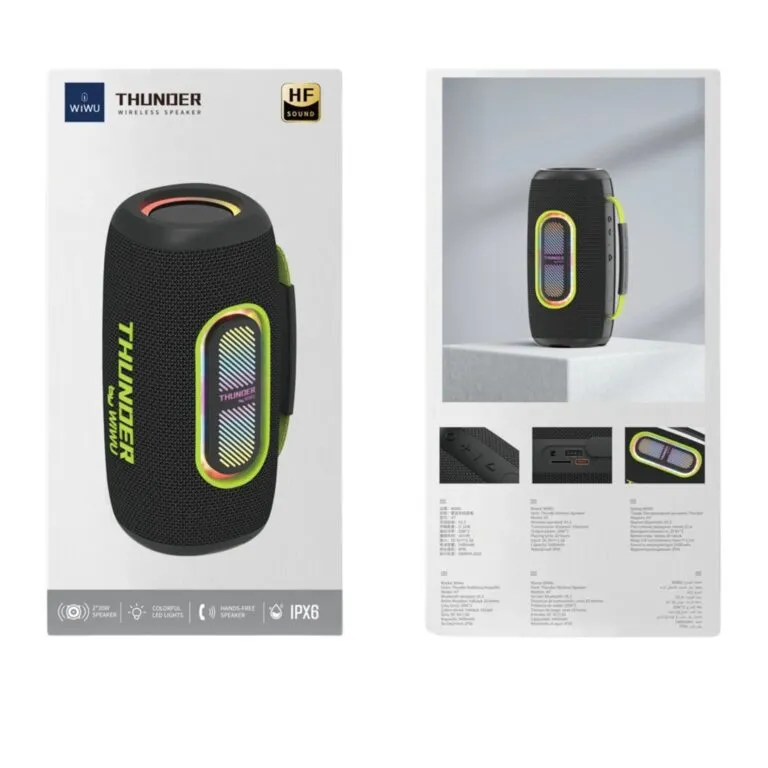 WiWU H7 Thunder Wireless Speaker Black — photo 5