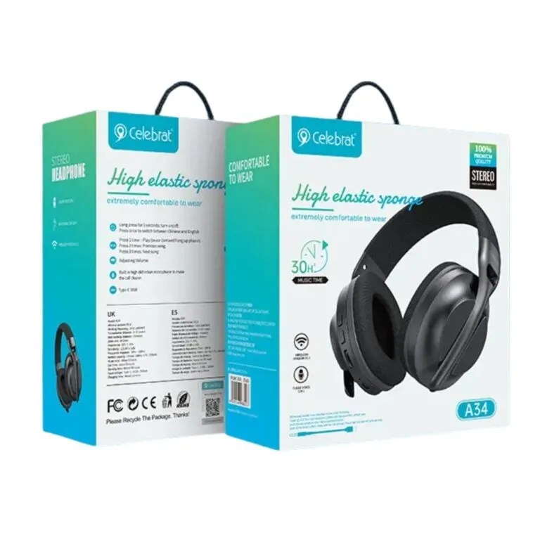 Celebrat A34 Wireless Bluetooth Headphone — photo 4