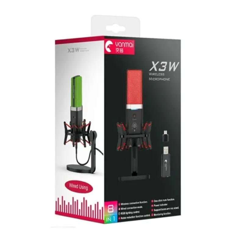 Yanmai X3W Noise Reduction Mic Wireless / Wired Dual Mode RGB Gaming Desktop Microphone — photo 4