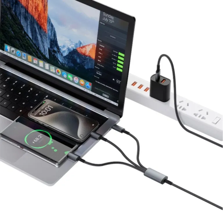 WiWU WI-C059 Titanlink USB-Type-C-Lightning-Micro Cable 1.2m Gray — photo 2