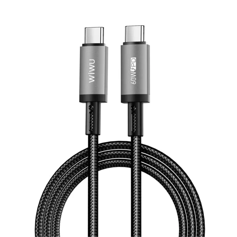 WiWU WI-C057 Titanlink Type-C To Type-C 1m Cable Gray