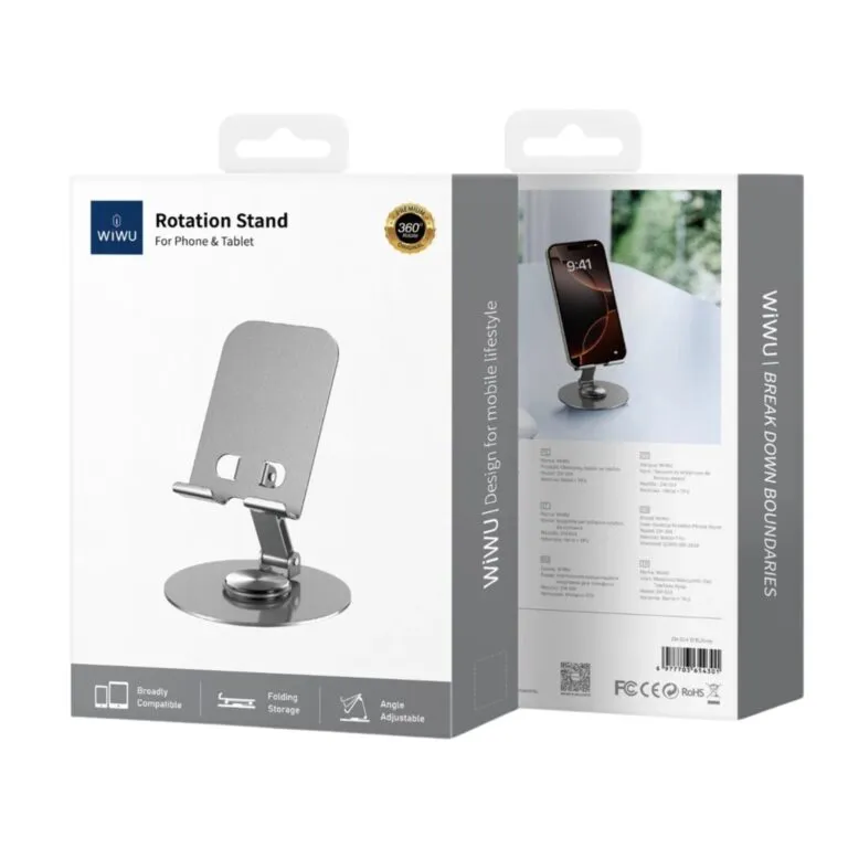 WiWU for ZM-014 Rotation 360° Smartphone and Tablet Holder – Grey — photo 6
