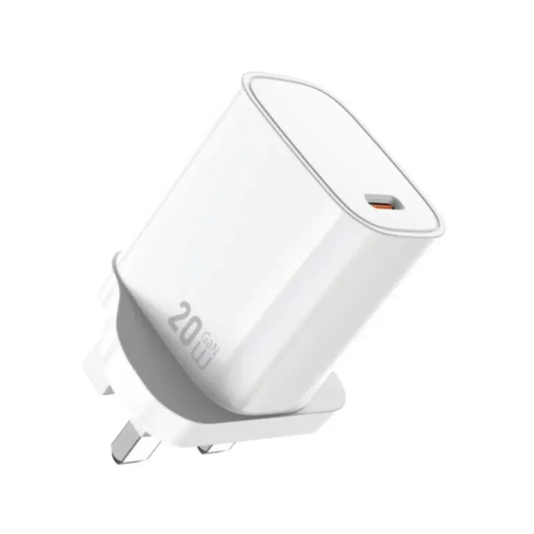 WiWU WI-G007 Essen 20w Gan Fast Charger White 3pin