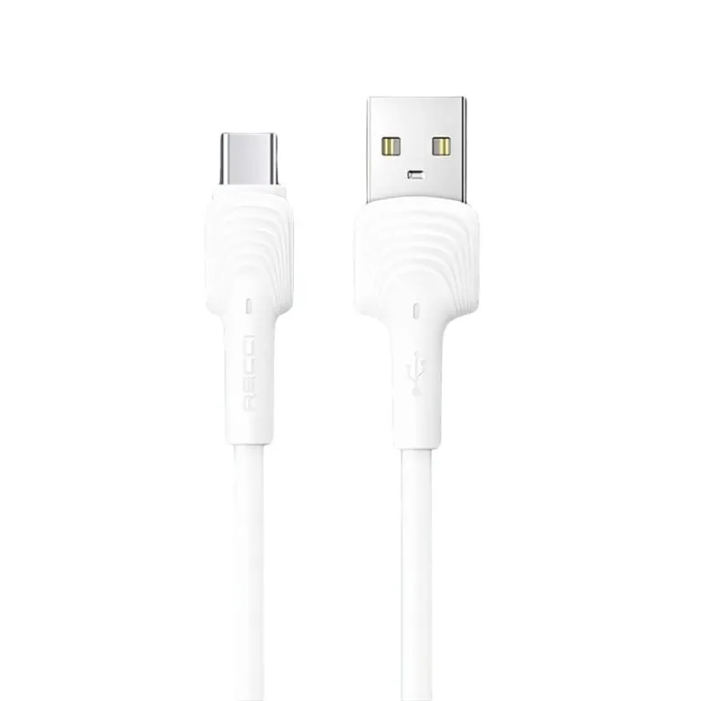 Recci RTC-N26C Wave USB to Type-C Fast Charging Cable 1M White — photo 2
