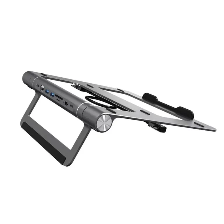 WiWU A821CH Laptop Stand With Docking Station Space Gray — photo 2