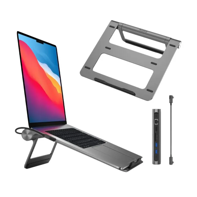 WiWU A821CH Laptop Stand With Docking Station Space Gray — photo 3