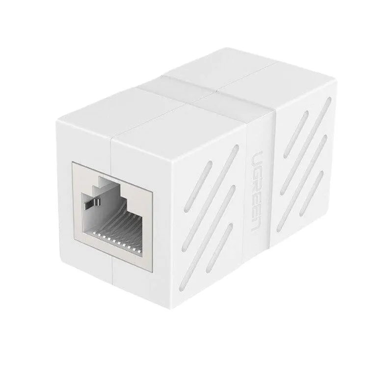 Ugreen 20311 RJ45 Network Keystone Jack Inline Coupler Female To Female 1pc White — photo 3