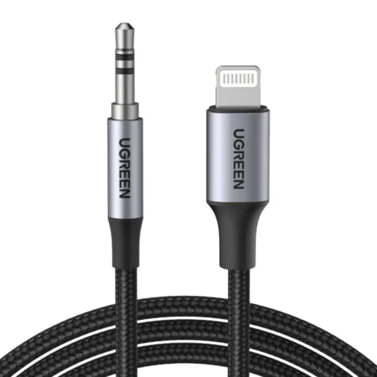 Ugreen 70509 Lightning To 3.5mm Audio Adapter 1m Black