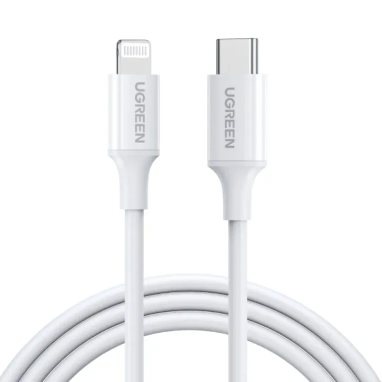 Ugreen 10493 Type-C to Lightning PD Fast Charging Cable 1m White