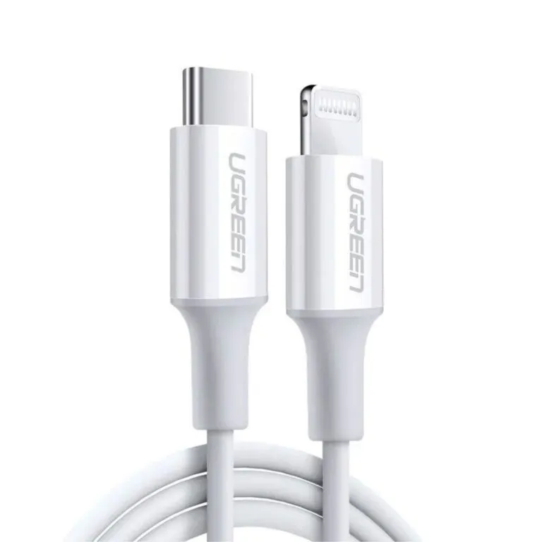 Ugreen 10493 Type-C to Lightning PD Fast Charging Cable 1m White — photo 2